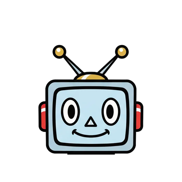 Illustration of a friendly robot head