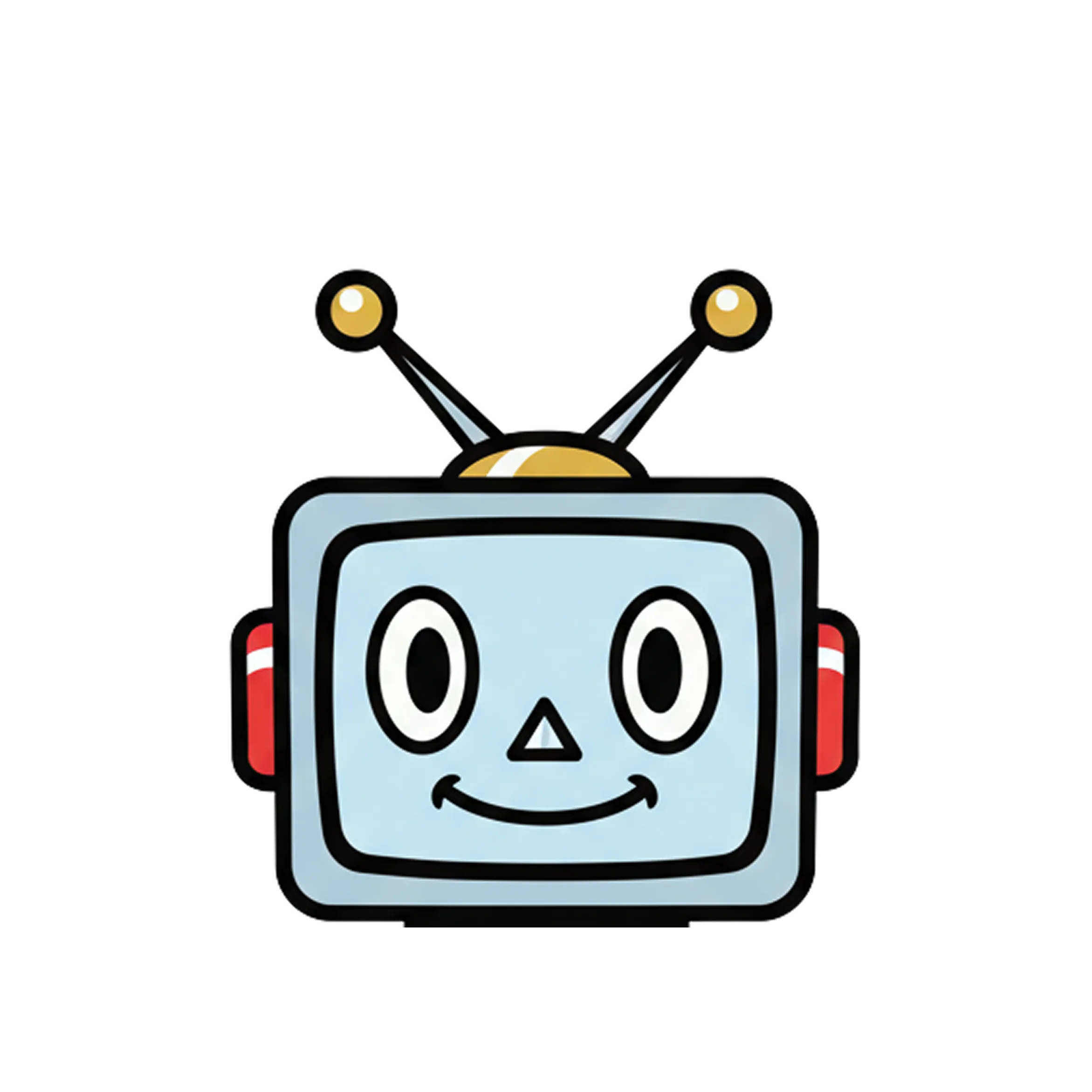 Illustration of a friendly robot head