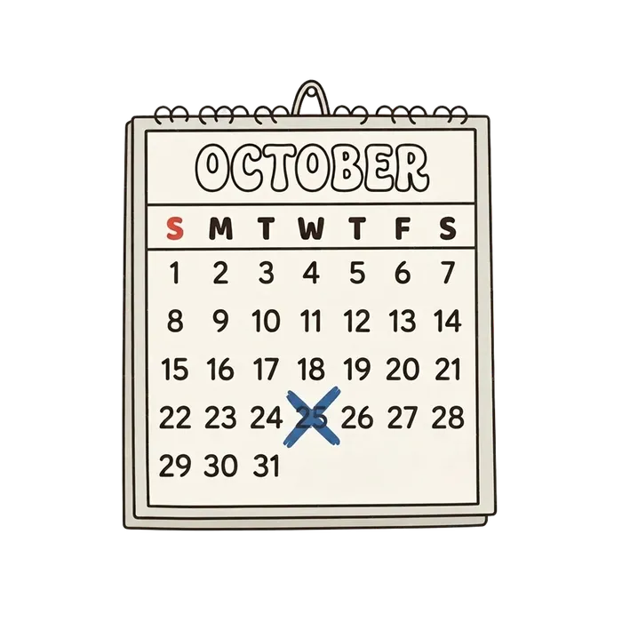 A calendar with a payment date marked