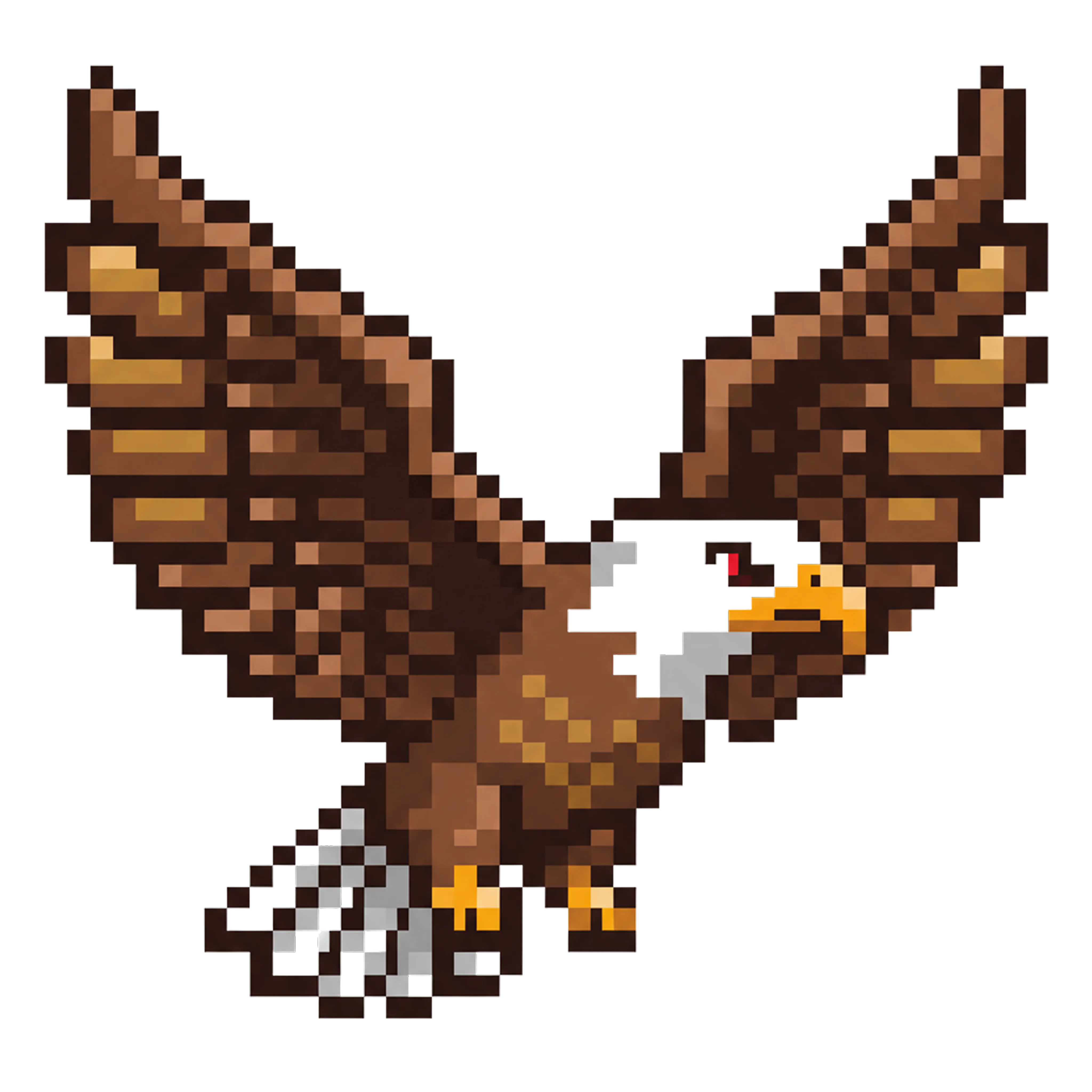 Pixel-art American eagle, representing ezyCollect's push into the US market