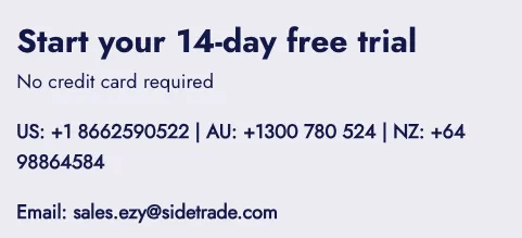 ezyCollect's 14-day free trial, no credit card required