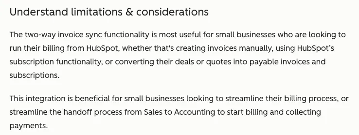 HubSpot billing and Xero sync