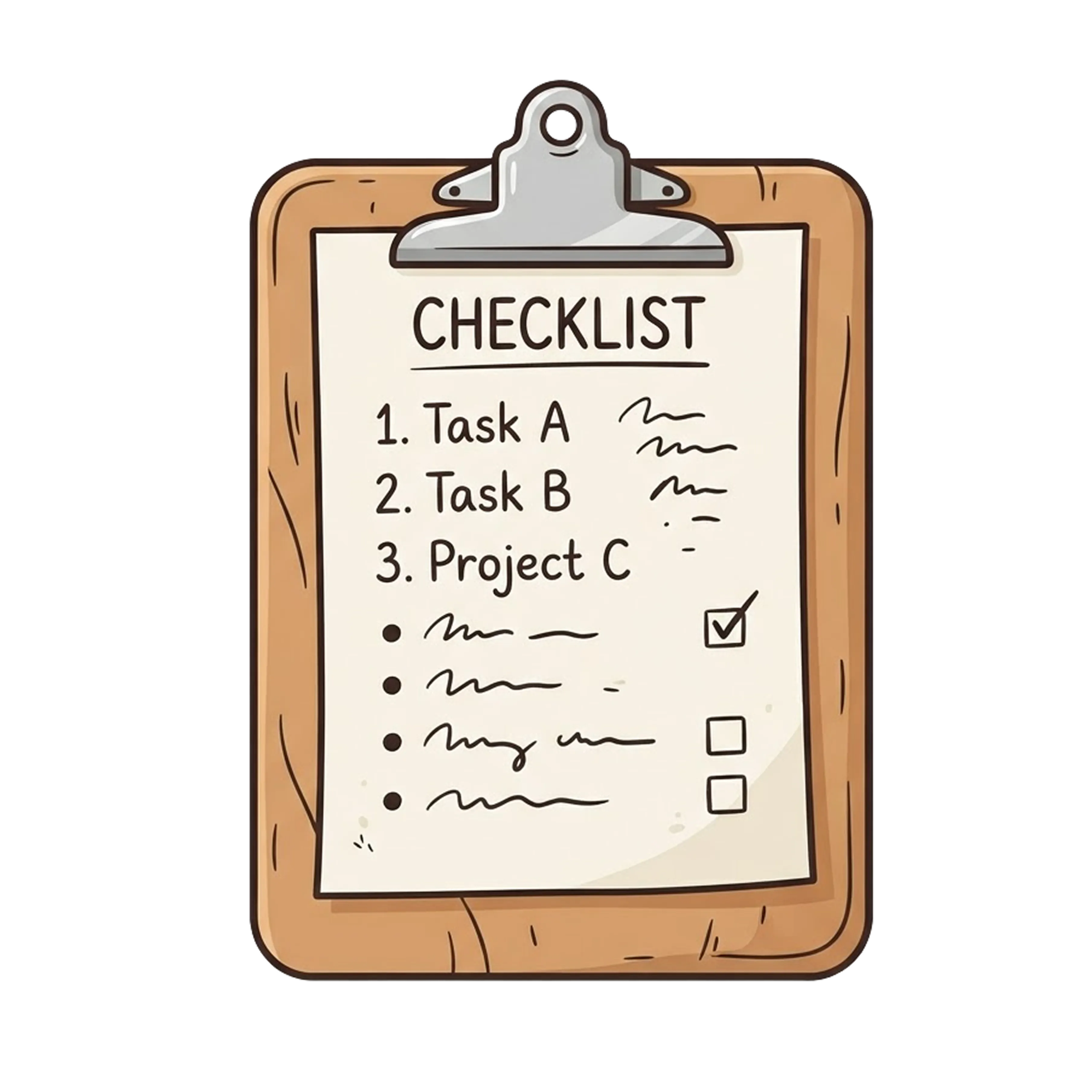 A clipboard, illustrating managing a payment plan agreed with a customer